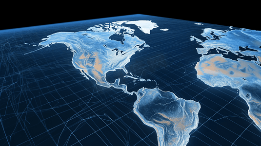 3D渲染线网格虚拟数字地球
