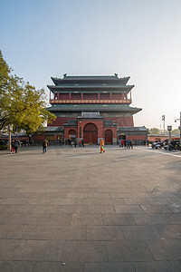 门门楼摄影照片_北京钟鼓楼城楼