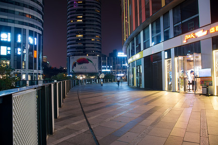 橱窗图片摄影照片_北京商业街夜景