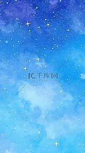 星星手绘星星背景图片_卡通手绘水彩星空背景