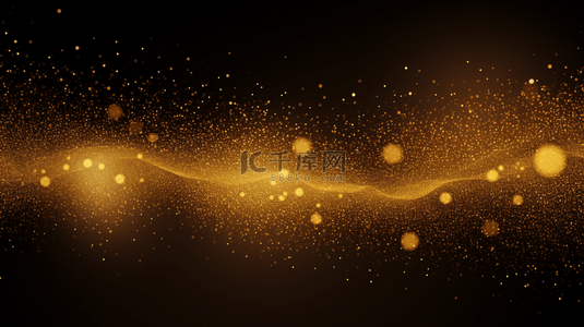 金色粒子光点背景
