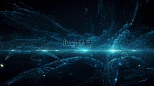 发光线条科技背景图片_科技发光的蓝色光纤抽象背景6