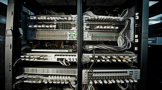 互联网数据中心中的光纤服务器和硬件