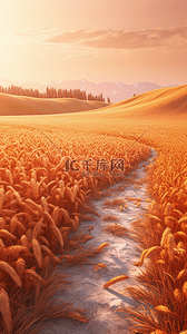麦子背景图片_二十四节气芒种节气