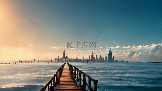 高清太湖摄影作品背景图片_高清壁纸伸向大海的栈桥