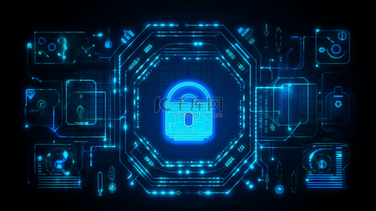 科技保护背景图片_未来科技科幻保护网络解锁