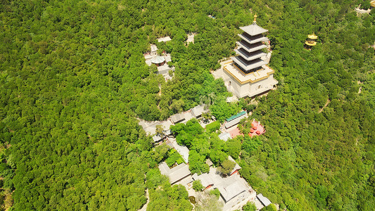 山西旅游摄影照片_航拍山西太原太山