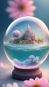 梦幻花海水晶球童话般唯美
