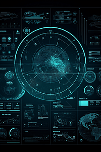 元素信息图表摄影照片_HUD背景外太空信息图表数字数据业务抽象元素，未来的用户界面