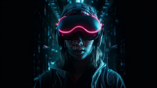 虚拟现实现实背景图片_未来科技科幻虚拟现实VR眼镜