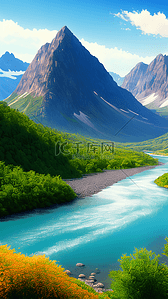 壮美背景图片_壮美景色山川河流