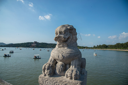石狮子摄影照片_北京颐和园