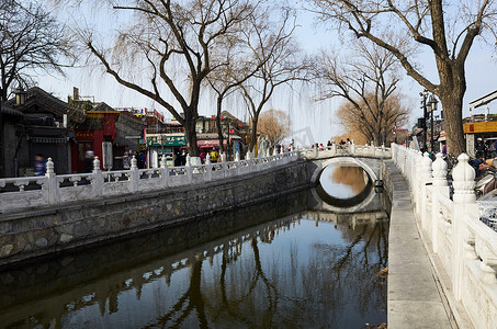 北京什刹海银锭桥