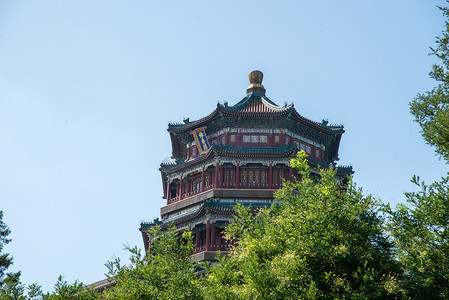 佛香阁摄影照片_北京颐和园