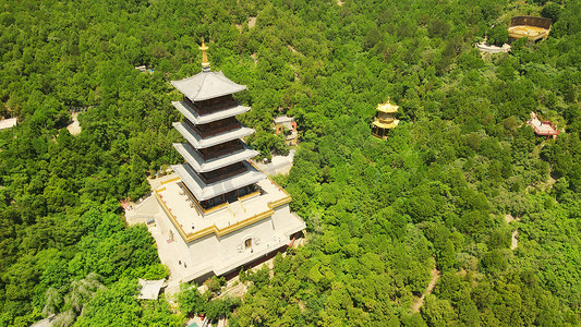 城市摄影照片_航拍山西太原太山