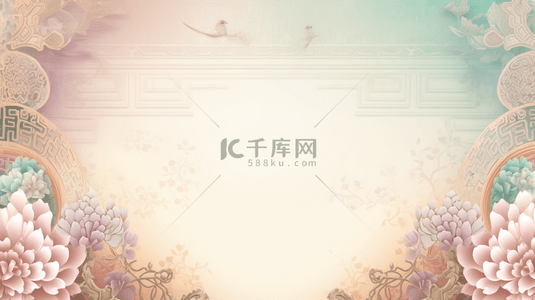古风古典边框背景图片_彩色中国风古典国潮边框背景