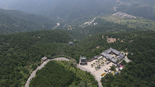 新势力周水印摄影照片_航拍山西太原天龙山