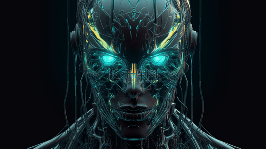 机械科幻背景图片_未来科技科幻机械人工智能机器人