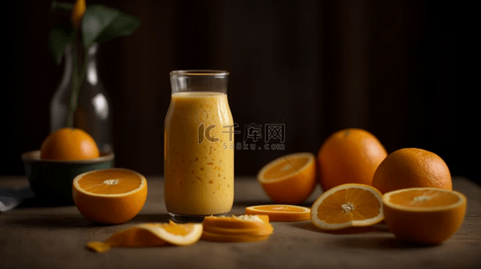 果汁背景图片_夏天水果橙子果汁奶昔