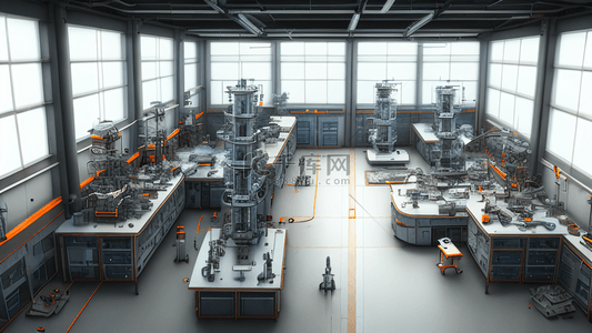 工业开发区背景图片_高科技工业实验室科技机械风格
