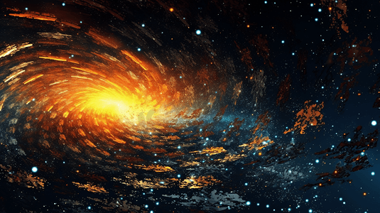 粒子光效背景摄影照片_螺旋状的星云粒子背景图 高科技与大数据背景图
