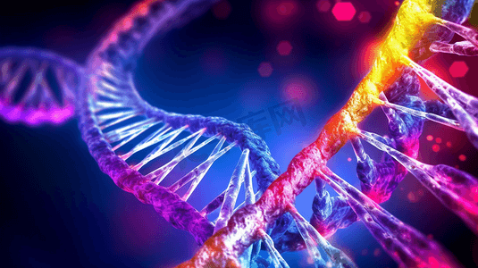 DNA染色体生物遗传技术检测宣传背景图
