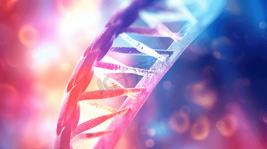 抽象科学背景与DNA链
