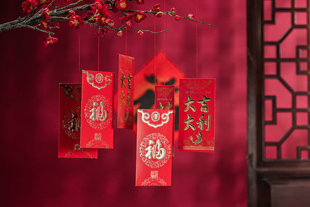中国新年红包摄影照片_红包