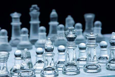 游戏水晶摄影照片_国际象棋