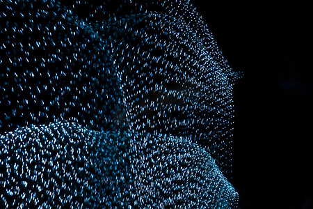 科技背景几何蓝色摄影照片_电脑绘图