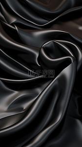 黑色丝绸背景图片_幽光黑色丝绸纹理背景
