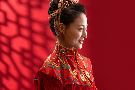 漂亮的中式新娘