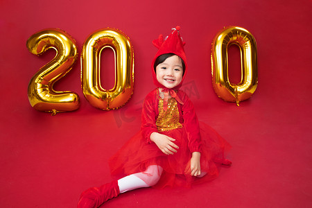 欢乐喜庆中国年摄影照片_可爱的小朋友过新年