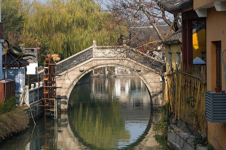 中国大运河摄影照片_江苏省昆山市锦溪古镇