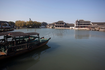 中国大运河摄影照片_江苏省昆山市锦溪古镇