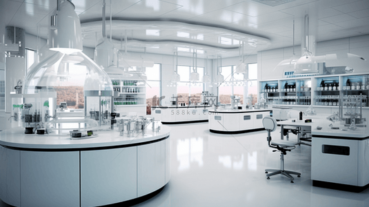 实验室步骤背景图片_生物实验室室内医学研究科研环境