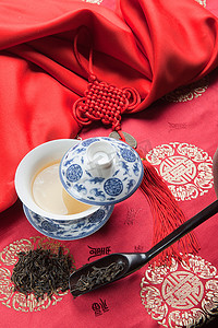 中国古典茶叶摄影照片_静物茶具