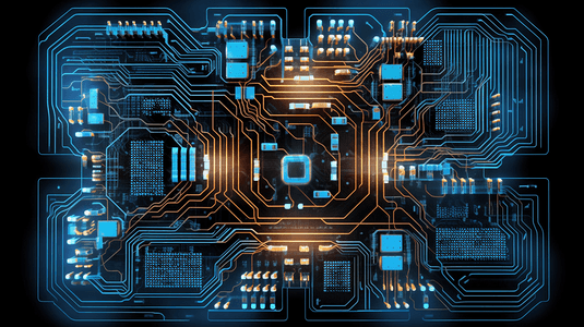电路板AI科幻概念图
