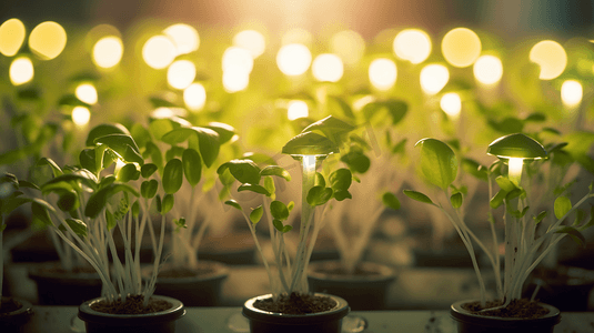 植物摄影照片_植物发芽生长及智能农场技术检测与控制系统。农业创新技术
