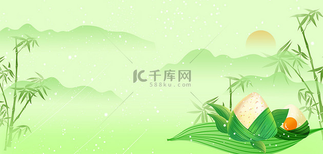 风船背景图片_端午节粽子中国风海报背景