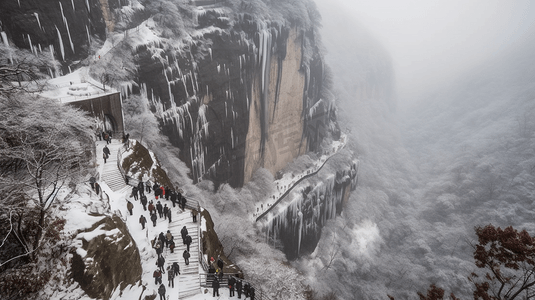 大连天门山冰瀑图片