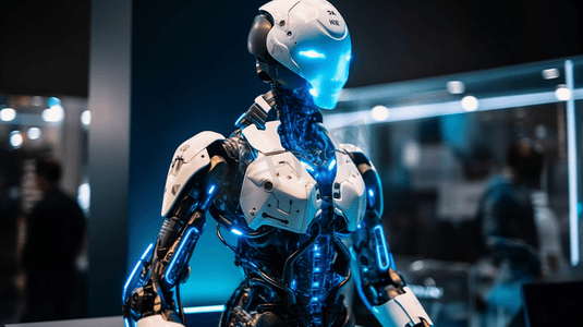 高端活动策划报告摄影照片_杭州萧山高科技机器人展厅