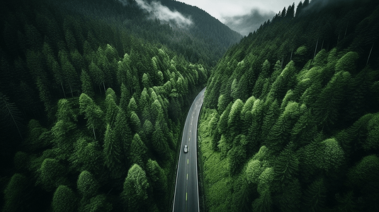 道路线摄影照片_乡村间的笔直小道