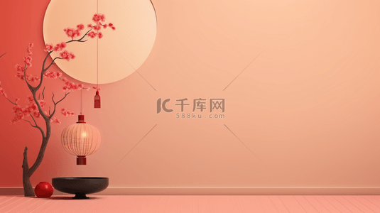 中国风古典花朵背景图片_彩色古典唯美中国风简约装饰背景