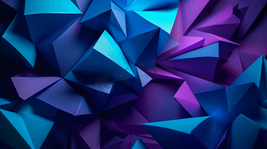 抽象几何摄影照片_美丽的抽象蓝色和紫色几何纸背景