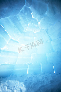 水冰月卡通摄影照片_冰屋内部背景