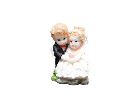 新婚夫妇陶瓷人偶