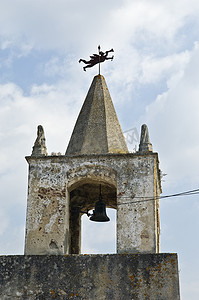 特茹摄影照片_钟楼，Alcacer do Sal，阿连特茹，葡萄牙