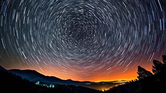 星空、星轨、银河