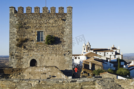 Donjon 和 Monsaraz 村，阿连特茹，葡萄牙